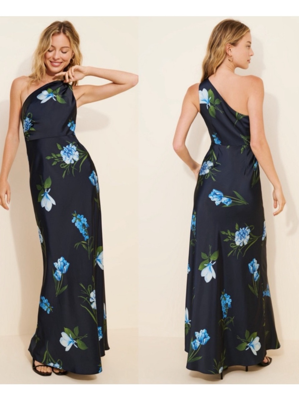 Sachin & Babi Delphine One Shoulder Floral Gown Maxi Anthropologie Size 20W